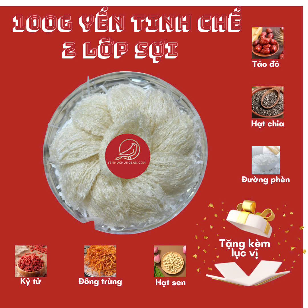 Yến tinh chế 2 lớp sợi